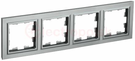 BRITE Рамка 4 поста РУ-4-БрС сталь