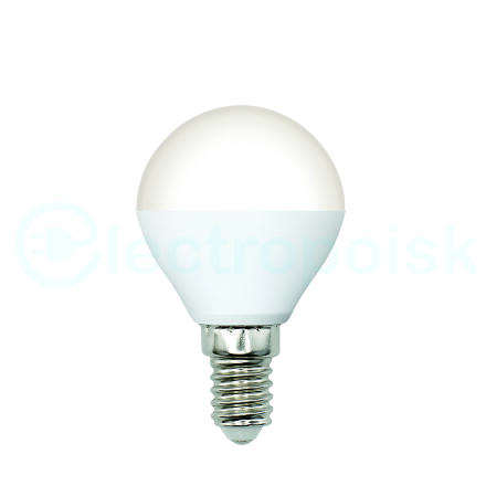 Лампа светодиодная LED-G45-6W/6500K/E14/FR/SLS Форма шар матовая Дневной свет (6500K) ТМ Volpe