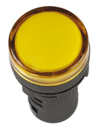 Лампа AD16DS(LED)матрица d16мм желтый 12В AC/DCI
