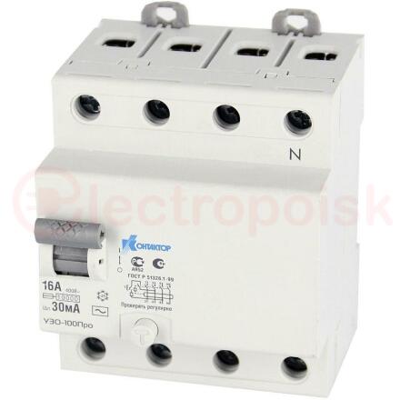 УЗО-100, 4P, 50A, Idn-30mA, тип AC