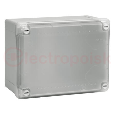 Коробка распределительная с гладкими стенками прозрачная IP56 190х140х70мм