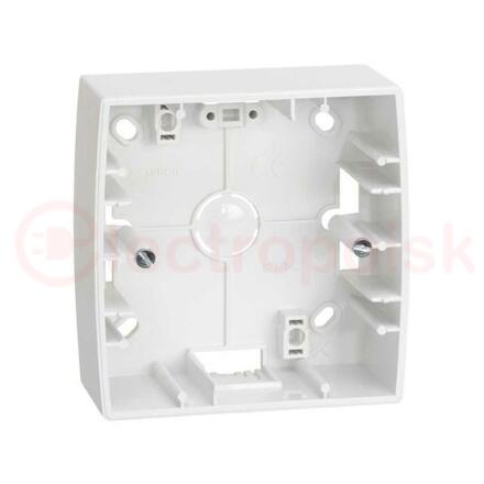 Коробка наружной установки на 1 пост,  89х89х27 mm, S82, белый