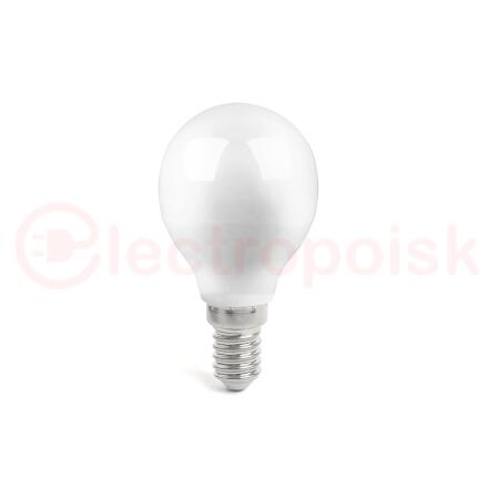Лампа светодиодная LED 9вт Е14 теплый матовый шар