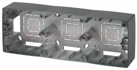 Коробка наклад. монтажа 3 поста, Эра12, антрацит 12-6103-05 ЭРА