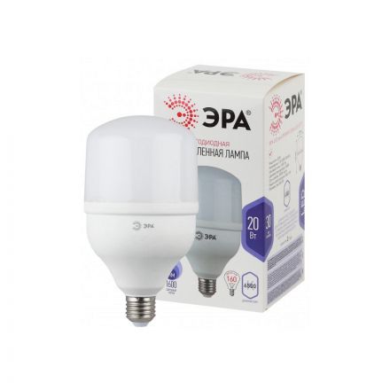 Лампа светодиодная LED POWER T80-20W-6500-E27 (диод, колокол, 20Вт, хол, E27 (40/800) ЭРА