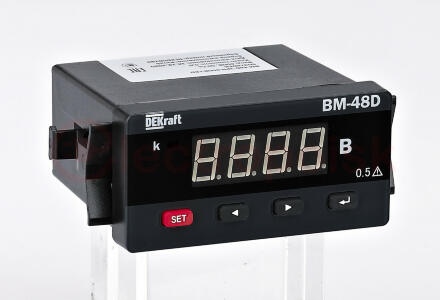 Амперметр цифровой 96x48мм однофазный, вход 1А, выход RS485, LED-дисплей АМ-48D