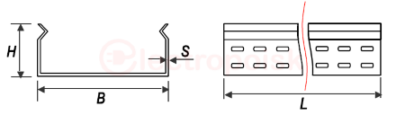 Лоток ЛНМЗ 500x100
