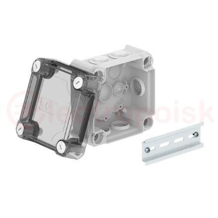 Коробка распаячная T60 114x114x57 высокая прозрачная крышка