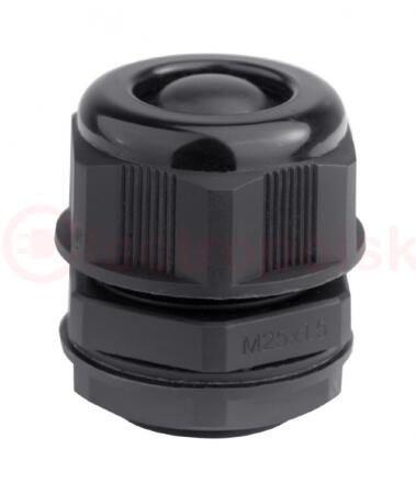 Кабельный ввод IP68 M25 с мембраной черный для    кабеля d.13-18mm