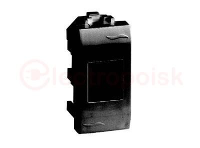BRAVA Розетка компьютерная RJ45 категория 6 разъем AMP черная