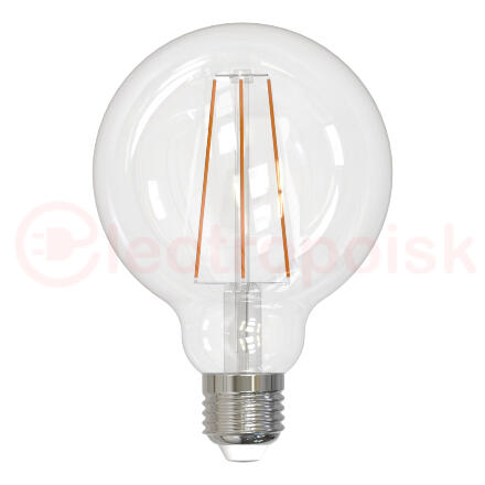 LED-G95-10W/4000K/E27/CL PLS02WH Лампа светодиодная. Форма ''шар'', прозрачная. Серия Sky. Белый свет (4000K). Картон. ТМ Uniel.''