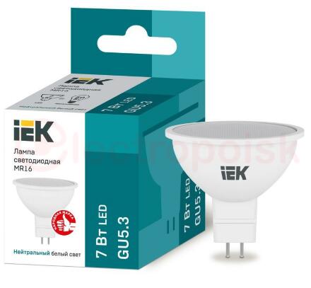 Лампа светодиодная LED 7вт 230в GU5.3 белый ECO
