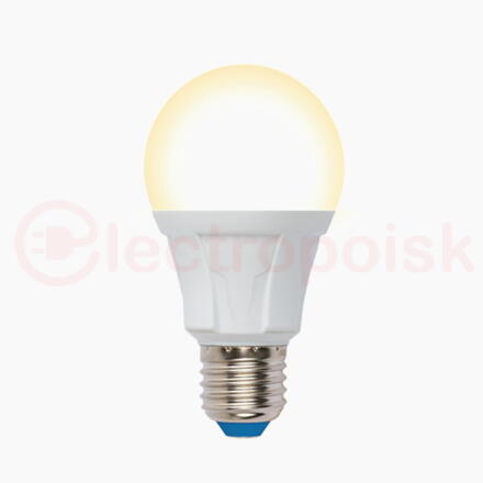 LED-A60 12W/3000K/E27/FR/DIM PLP01WH Лампа светодиодная, диммируемая. Форма «А», матовая. Серия Яркая. Теплый белый свет (3000К). Картон. ТМ Uniel.