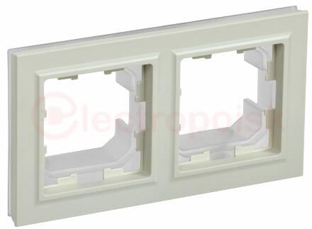BRITE Рамка 2 поста IP44 РУ-2-БрКр-44 бежевый