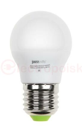 Лампа светодиодная LED 5Вт E27 400Лм белый матовая шар 230V/50Hz ECO