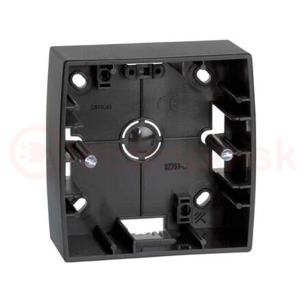 Коробка наружной установки на 1 пост,  89х89х27 mm, S82, графит