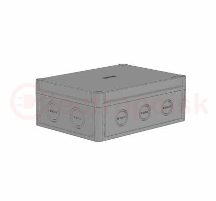 Коробка КР2802-110 ПС полистирол, светло-серый    цвет корпуса и крышки,низкая крышка,пустая