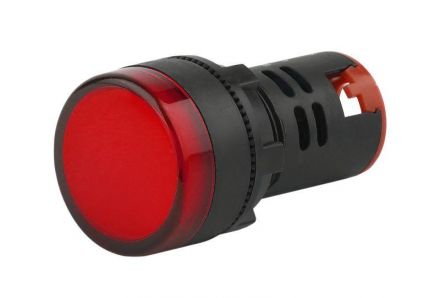Лампа AD22DS(LED)матрица d22мм красный 12В AC/DC