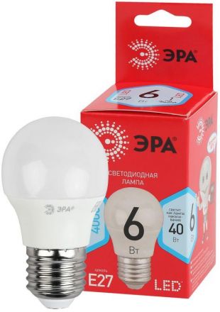 Лампа светодиодная LED P45-6W-840-E27(диод,шар,6Вт,нейтр,E27)