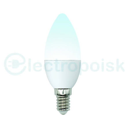 Лампа светодиодная с трехступенчатым диммером 100-50-10 LED 6вт 175-250В свеча 510Лм Е14 4000К Uniel Multibrigh