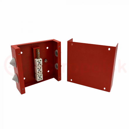Коробка распределительная огнестойкая КРОПС, IP41, габаритные размеры 200х200х80 мм, для кабелей сечением до 6 мм2, 8 клемм