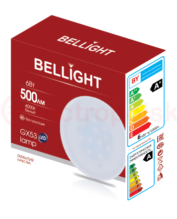 Лампа LED 6Вт 4000K 500Лм GX53 IP 65 Bellight