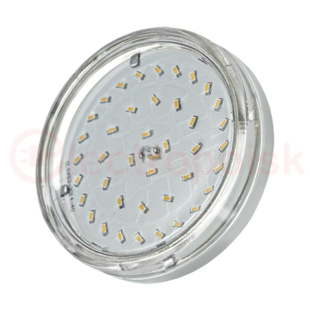 Лампа светодиодная LED 6Вт GX53 510Лм теплый прозрачная ECO