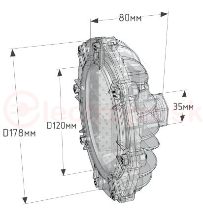 ДСП-28Вт, IP67, 5000К, 3550Лм, взр:1ExsIIT6X, на трубу 3/4, 120°, 220В,