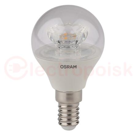 Лампа светодиодная LED 5.4Вт Е14 LS CLP40 тепло-белый прозрачная шар Osram