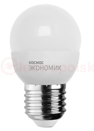 Лампа светодиодная LED 7.5Вт GL45 220В Е14 D37х99 4500 теплый 590лм Космос