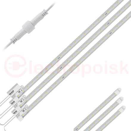 ULY-P91-20W/SPFR/K IP65 AC220V CLEAR KIT03 Светильник для растений светодиодный линейный, 1200мм. Спектр для фотосинтеза. В составе набора из 3-х штук. TM Uniel