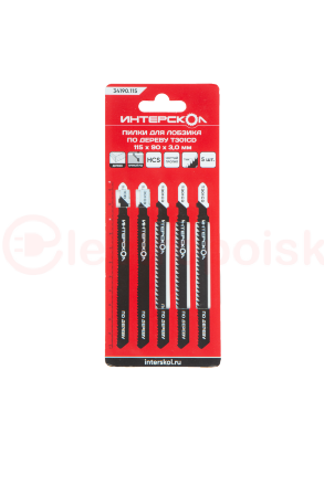 Пилки для лобзика по дереву T301CD 115х90х3,0 (5шт)