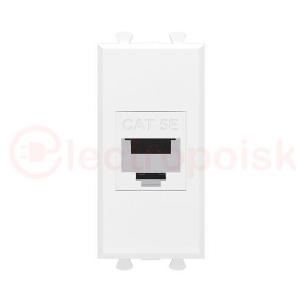 Avanti Компьютерная розетка RJ-45 без шторки      модульная кат.5е экранированная Белое облако 1    модуль