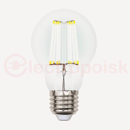 Лампа светодиодная LED 7вт 200-250В форма А диммируемая 630Лм Е27 4000К Uniel Air филамент