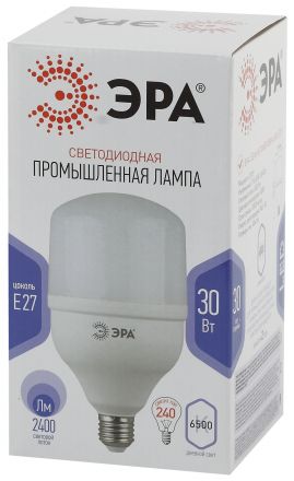 Лампа светодиодная LED POWER T100-30W-6500-E27 (диод  колок  30 Вт  хол  E27) (20/600) ЭРА
