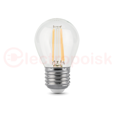 Лампа светодиодная филаментная LED 11 Вт 810 лм 2700К AC150-265В E27 шар P45 теплая  Black Filament Gauss