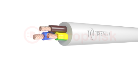 Провод ПВС 2х6+1х6 белый