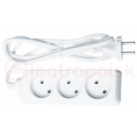 Удлинитель Navigator 61 309 NPE-S-03-300-X-2x1 без заземления 3 гн. 3м 16А ПВС 2х1.00