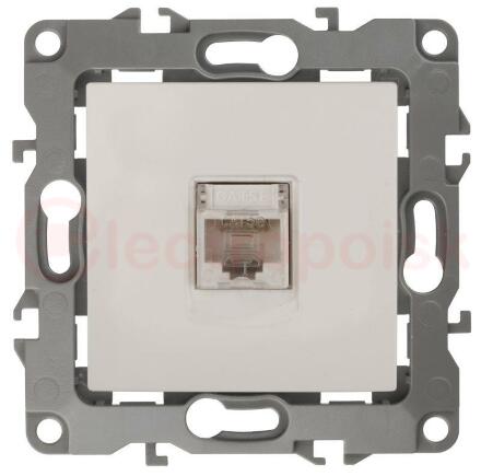 Розетка информационная RJ45, Эра12, слоновая кость, 12-3107-02