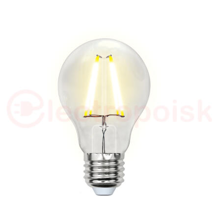 LED-A60-8W/NW/E27/CL GLA01TR Лампа светодиодная. Форма ''A'', прозрачная. Серия Air. Белый свет (4000K). Картон. ТМ Uniel
