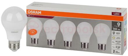 Лампа светодиодная LED 7 Вт E27 3000К 560Лм груша 220 В (замена 60Вт) OSRAM