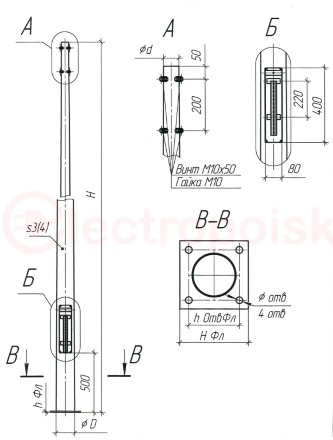 Опора круглоконическая НФК-4