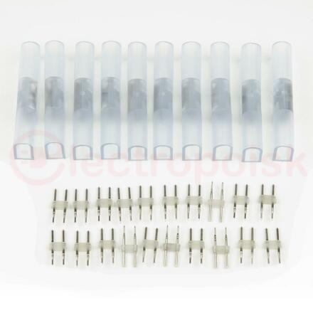 Соединитель контактный прямой для светодиодных лент UTC-K-12/N21 CLEAR 010 POLYBAG ULS-N21 NEON 2200 8x16мм 2 контакта Цвет прозрачный 10 штук в пакете TM Uniel
