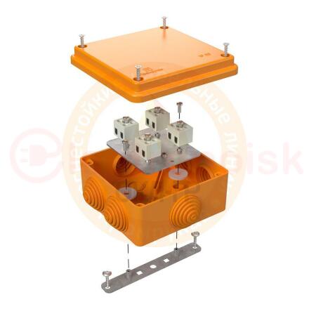 Коробка огнестойкая для открытой проводки 40-0300-FR1.5-4 Е15-Е120 100х100х50