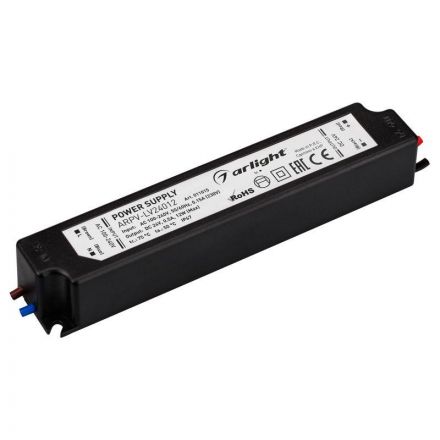 Блок питания ARPV-LV24012 (24V, 0.5A, 12W) (ARL, IP67 Пластик, 2 года)
