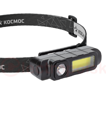 Фонарь налобный аккум/1ВтLED+3ВтCOBLED/Li-ion 18650 800mAh/ABS-пластик/USB-шнур