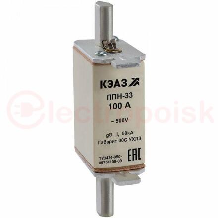 Вставка плавкая ППН-33-X3-00-100А-УХЛ3