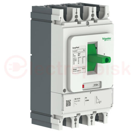 АВТОМАТИЧЕСКИЙ ВЫКЛЮЧАТЕЛЬ EASYPACT EZS400N TM315D 3П3Т 50kA НЕРЕГУЛИРУЕМЫЙ