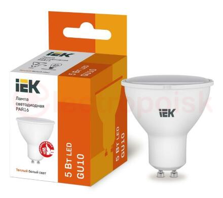 Лампа светодиодная LED 5вт 230в GU10 тепло-белый ECO