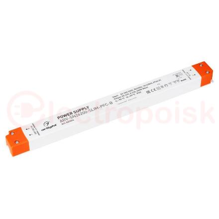 Блок питания ARV-SN24200-SLIM-PFC-B (24V, 8.33A, 200W) (ARL, IP20 Пластик, 3 года)